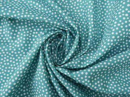 Lady McElroy Dotty About Dots Cotton Lawn in Fern Green-Viscose Challis-Flying Bobbins Haberdashery