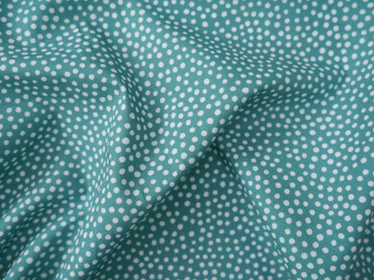 Lady McElroy Dotty About Dots Cotton Lawn in Fern Green-Viscose Challis-Flying Bobbins Haberdashery