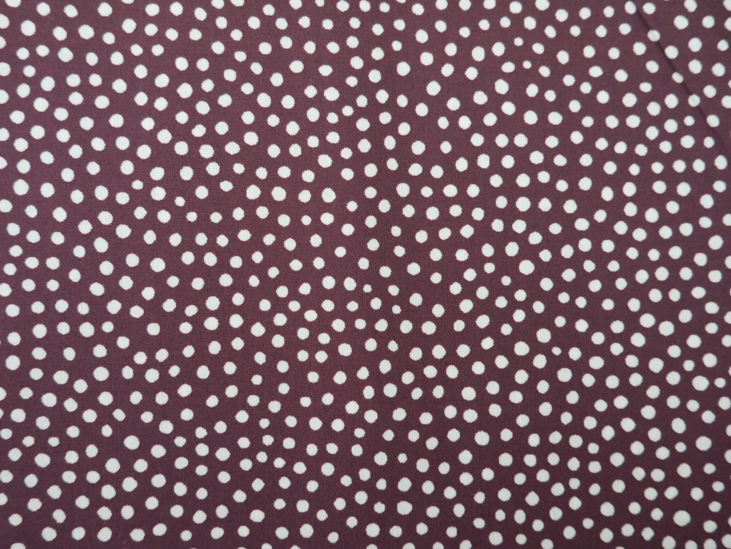 Lady McElroy Dotty About Dots Cotton Lawn in Claret-Viscose Challis-Flying Bobbins Haberdashery