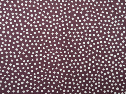 Lady McElroy Dotty About Dots Cotton Lawn in Claret-Viscose Challis-Flying Bobbins Haberdashery