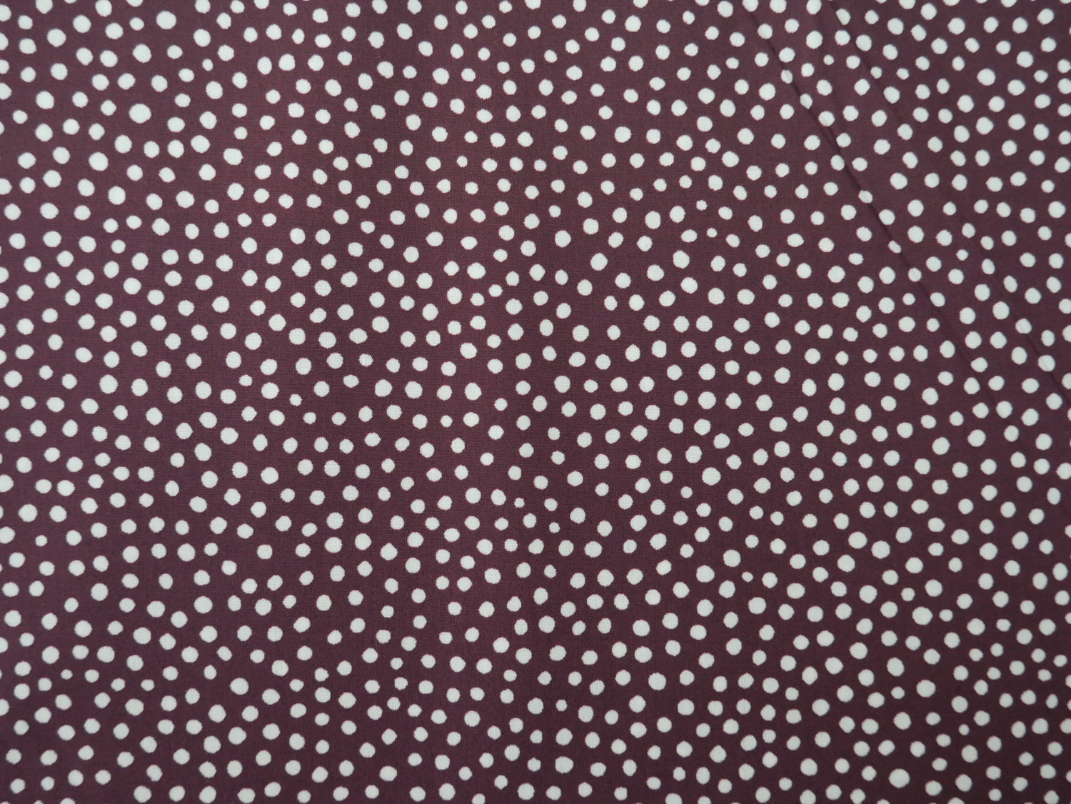 Lady McElroy Dotty About Dots Cotton Lawn in Claret-Viscose Challis-Flying Bobbins Haberdashery