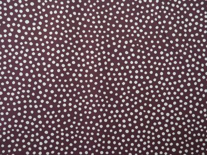 Lady McElroy Dotty About Dots Cotton Lawn in Claret-Viscose Challis-Flying Bobbins Haberdashery