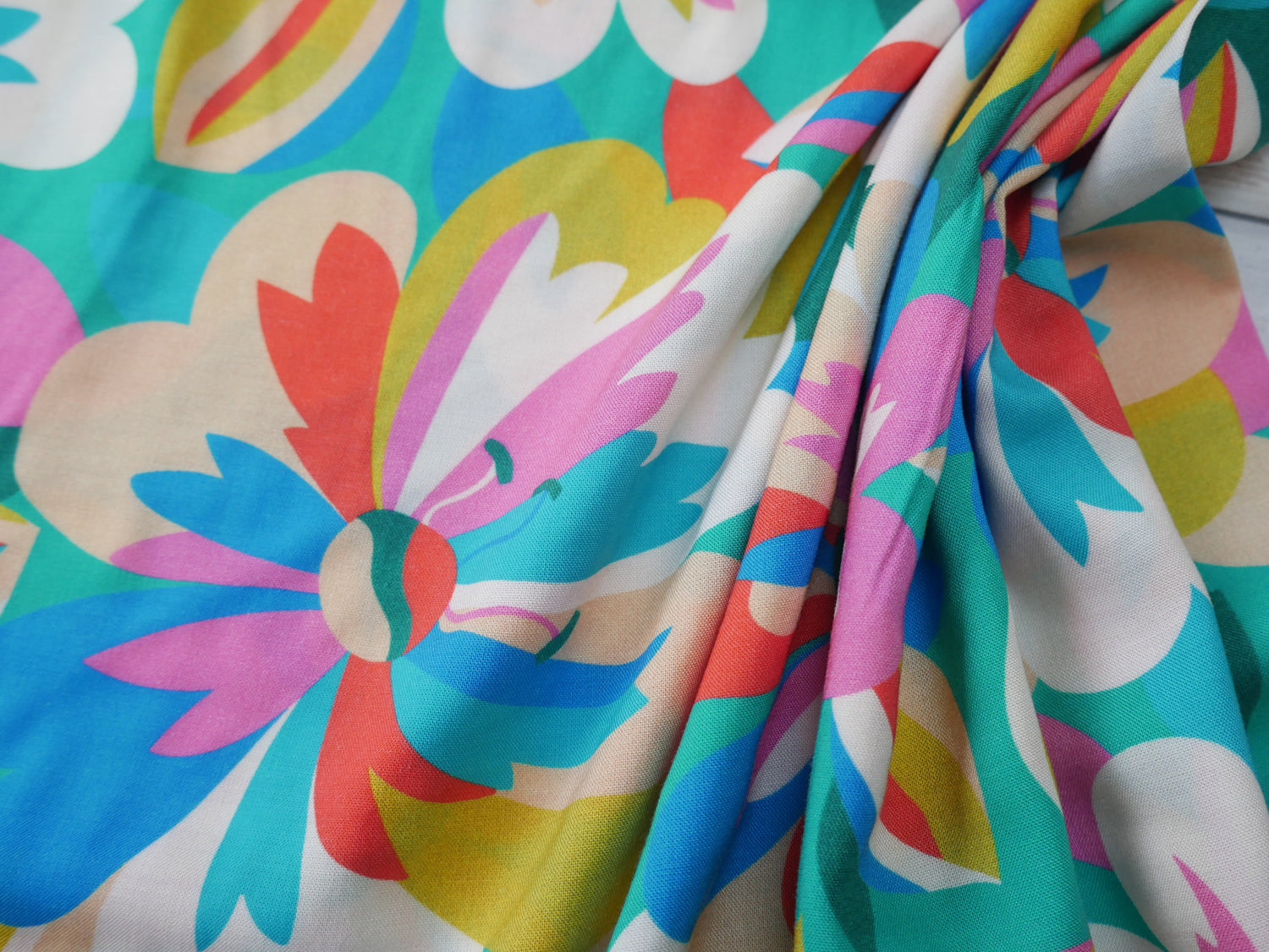 Dashwood Tapestry Floral Rayon in Green-Viscose Challis-Flying Bobbins Haberdashery