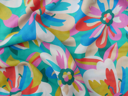 Dashwood Tapestry Floral Rayon in Green-Viscose Challis-Flying Bobbins Haberdashery