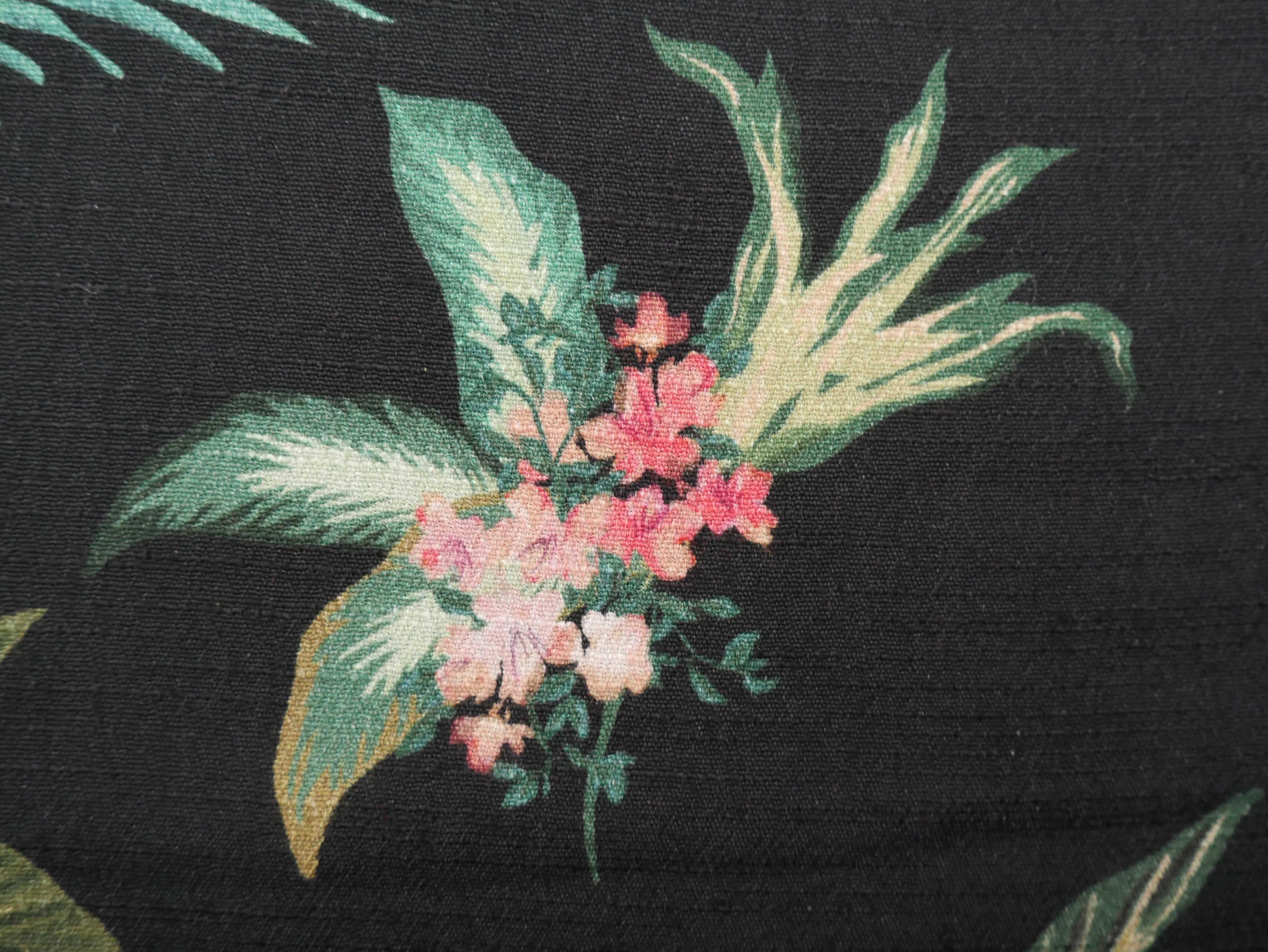 Lady McElroy Dame Fleur Linen-Look Crepe in Black-Viscose Crepe-Flying Bobbins Haberdashery