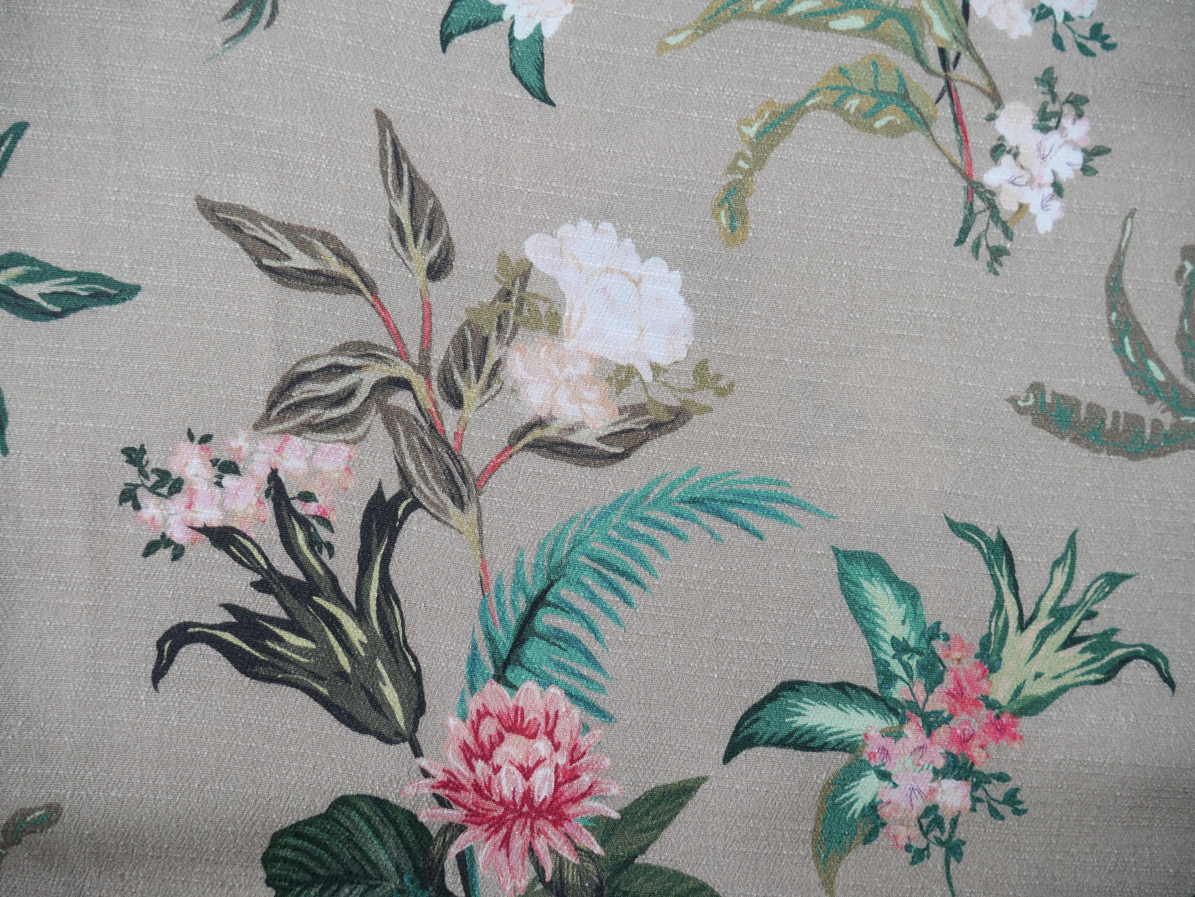 Lady McElroy Dame Fleur Linen-Look Crepe in Latte-Viscose Crepe-Flying Bobbins Haberdashery