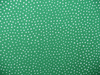 Lady McElroy Raining Dots Viscose Challis Lawn in Emerald-Viscose Challis-Flying Bobbins Haberdashery