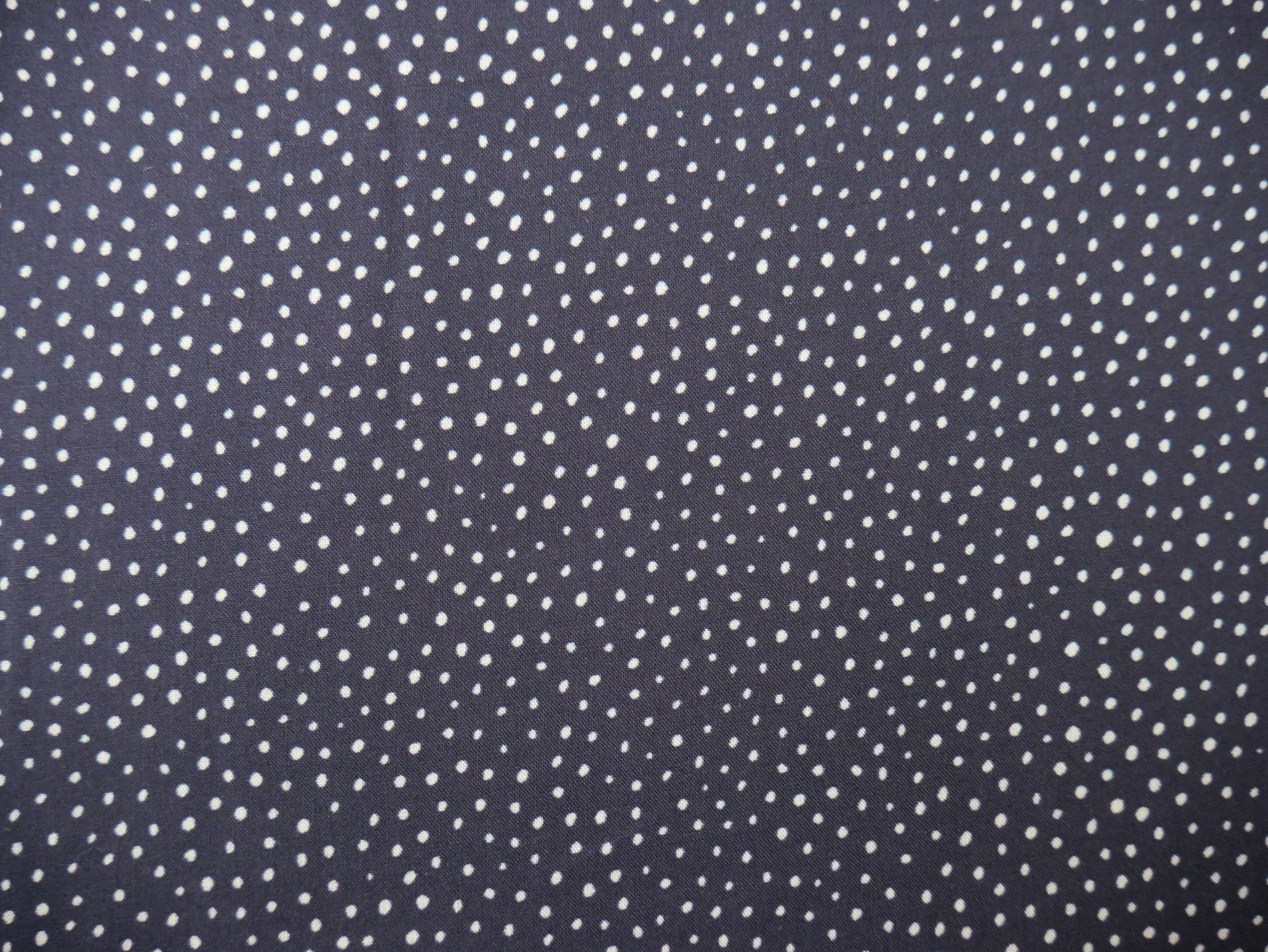 Lady McElroy Raining Dots Viscose Challis Lawn in Navy-Viscose Challis-Flying Bobbins Haberdashery