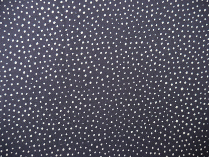 Lady McElroy Raining Dots Viscose Challis Lawn in Navy-Viscose Challis-Flying Bobbins Haberdashery