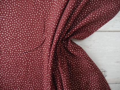 Lady McElroy Raining Dots Viscose Challis Lawn in Mocha-Viscose Challis-Flying Bobbins Haberdashery