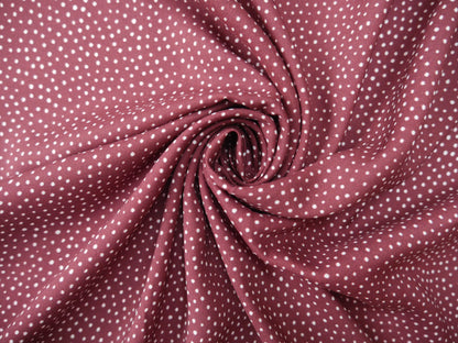 Lady McElroy Raining Dots Viscose Challis Lawn in Mocha-Viscose Challis-Flying Bobbins Haberdashery