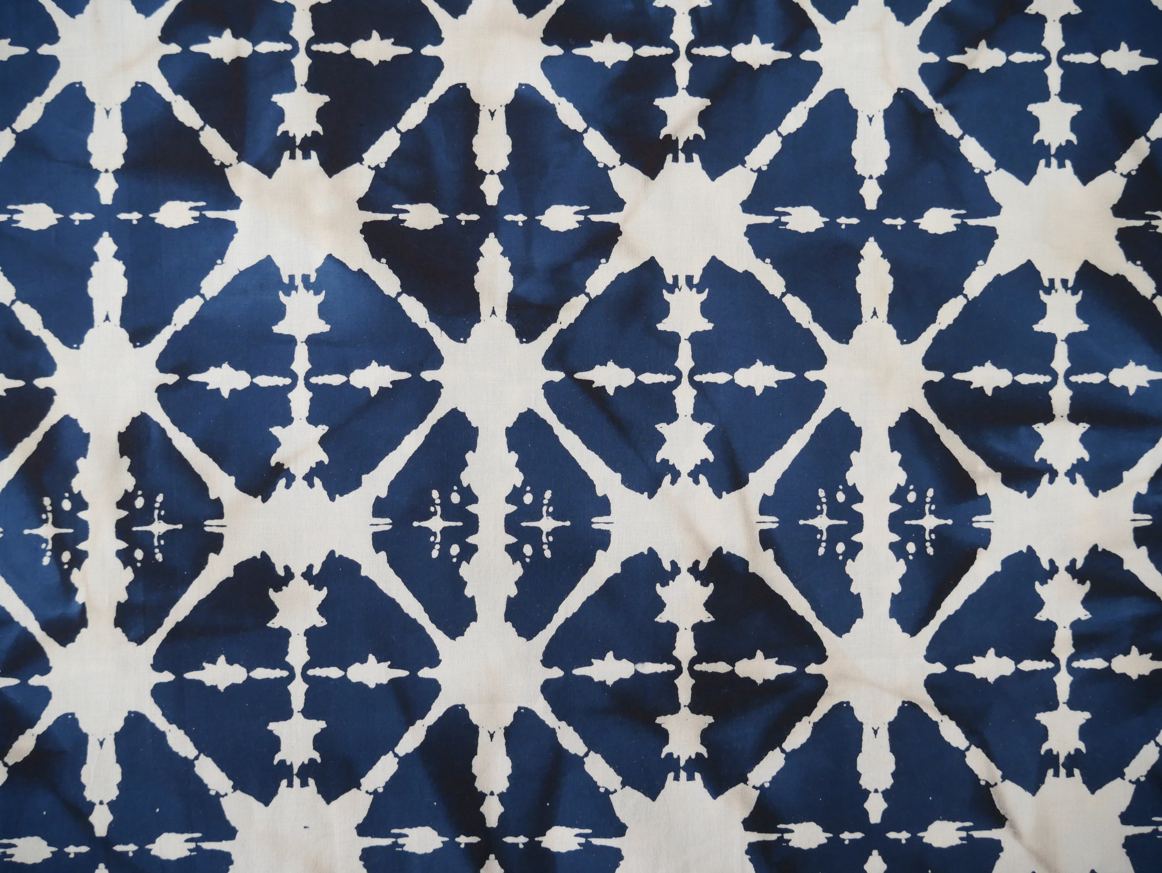 Handcrafted Batik Cotton in Indigo-Cotton Fabric-Flying Bobbins Haberdashery