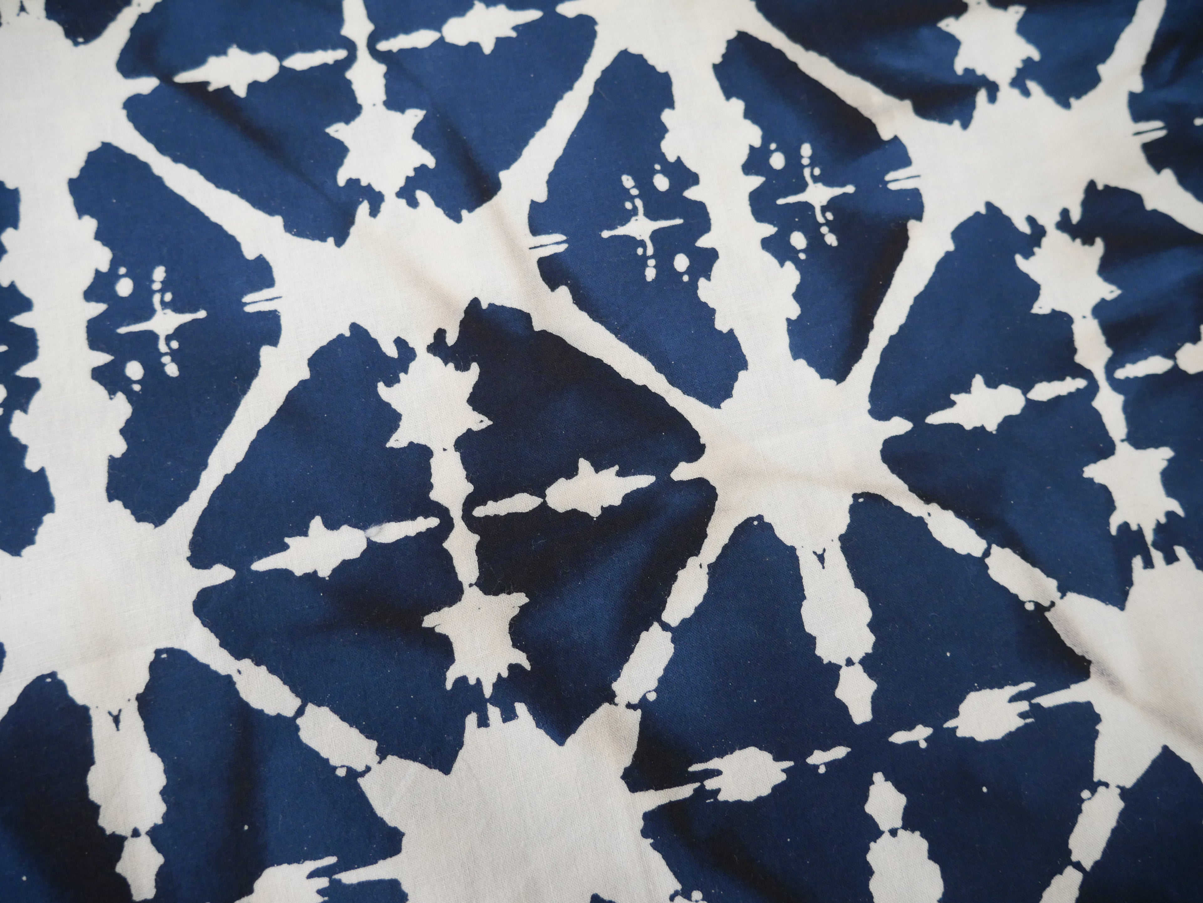 Handcrafted Batik Cotton in Indigo-Cotton Fabric-Flying Bobbins Haberdashery