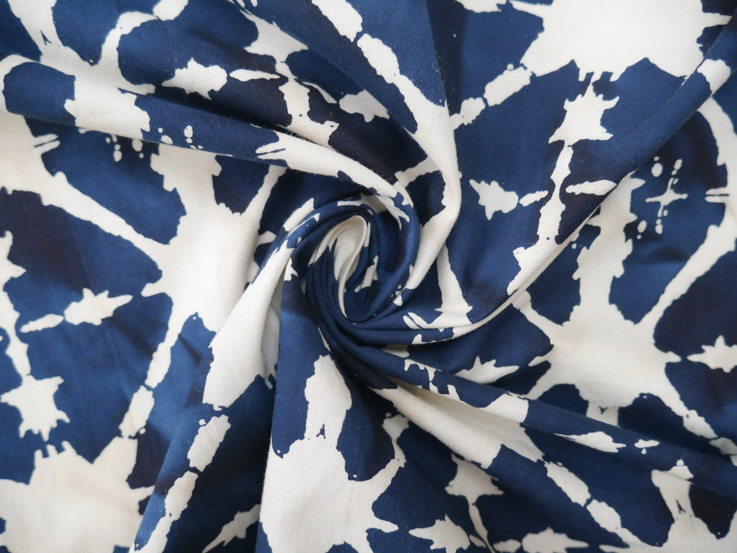 Handcrafted Batik Cotton in Indigo-Cotton Fabric-Flying Bobbins Haberdashery