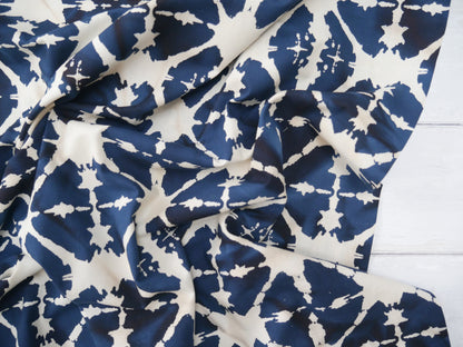 Handcrafted Batik Cotton in Indigo-Cotton Fabric-Flying Bobbins Haberdashery