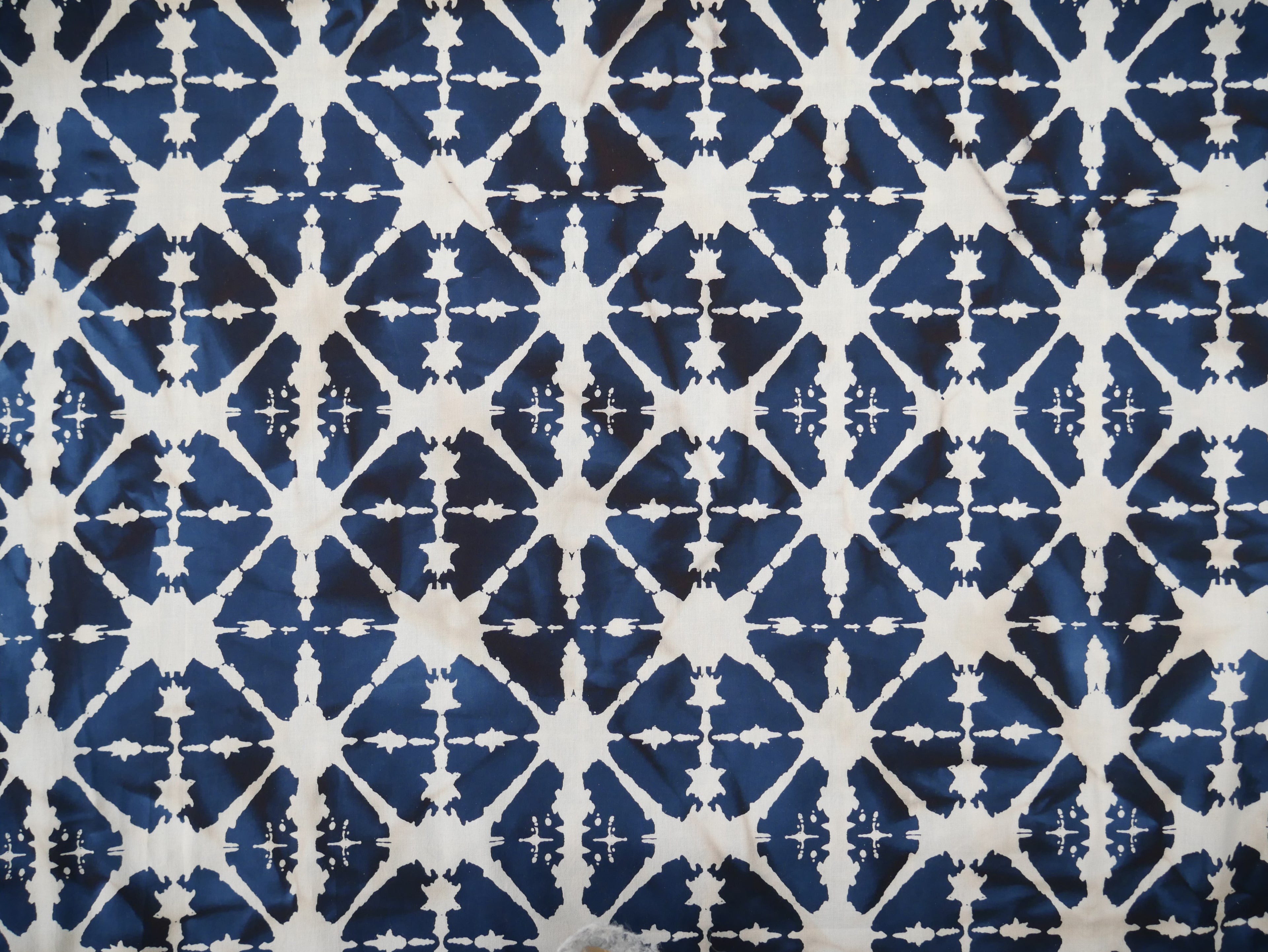 Handcrafted Batik Cotton in Indigo-Cotton Fabric-Flying Bobbins Haberdashery
