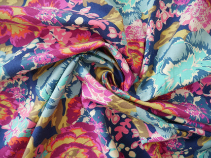 AGF Cotton Jersey in Boho Fusion Aqua Di Rose-Jacquard Knit-Flying Bobbins Haberdashery