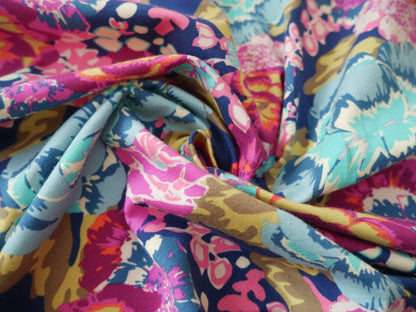 AGF Cotton Jersey in Boho Fusion Aqua Di Rose-Jacquard Knit-Flying Bobbins Haberdashery