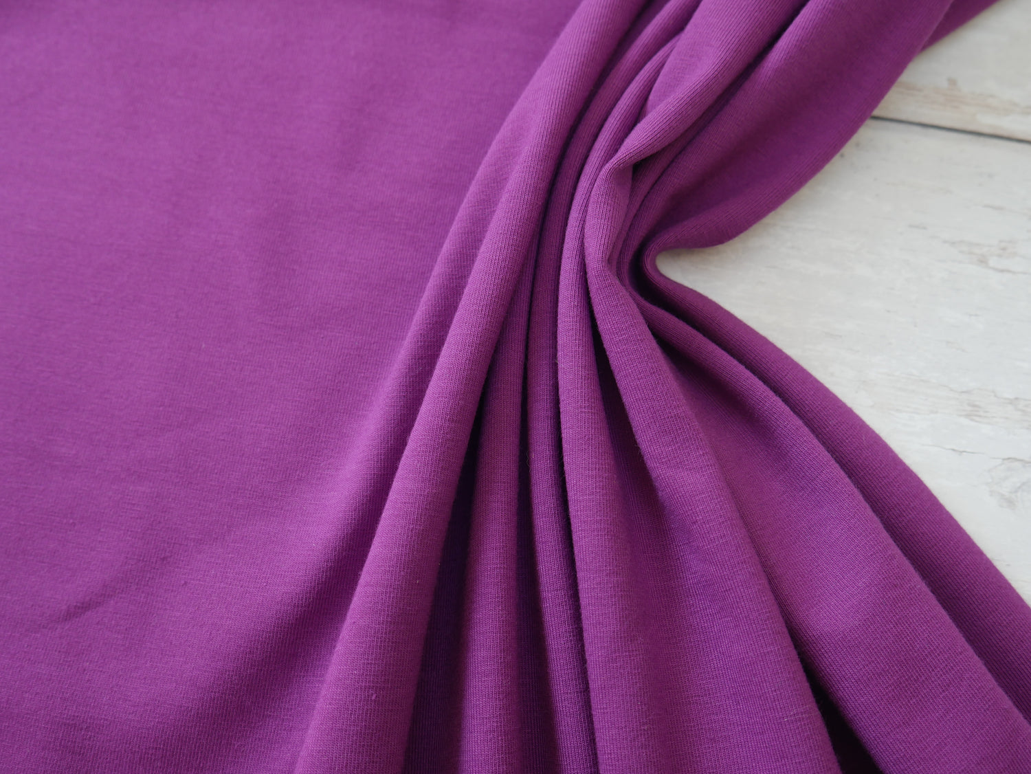 Cotton Jersey in Raspberry-Cotton Jersey-Flying Bobbins Haberdashery