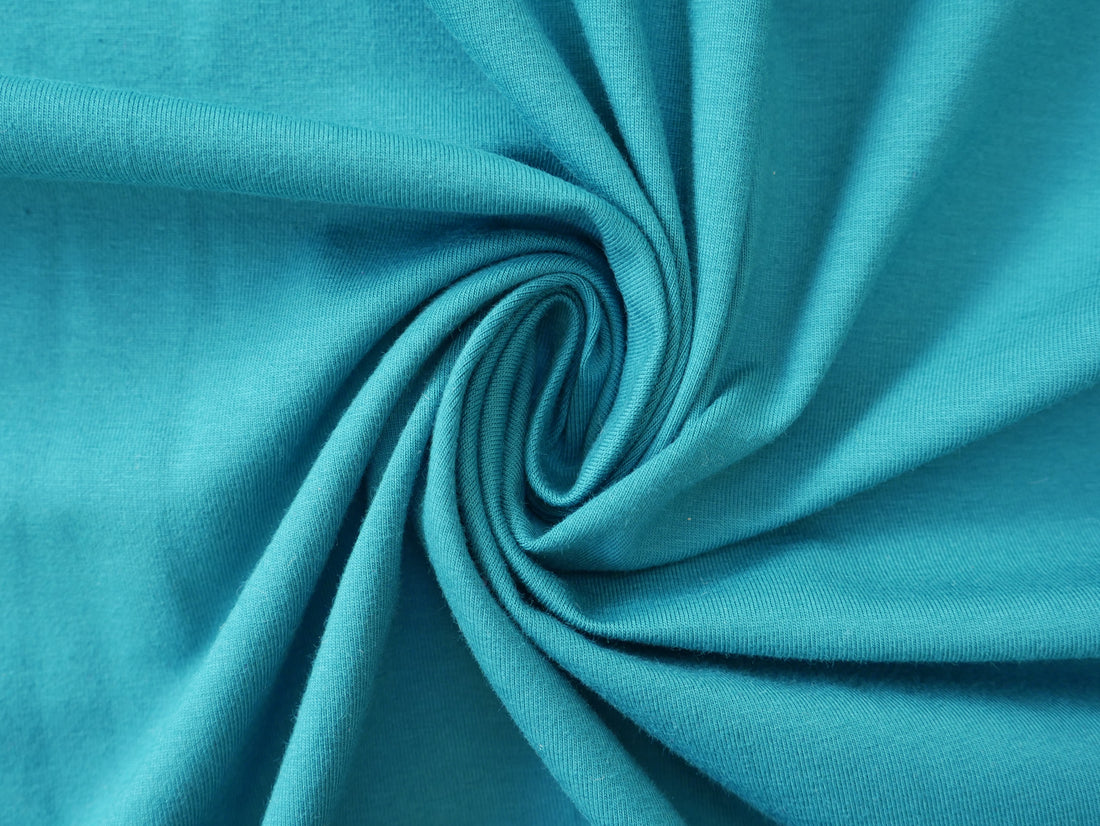 Cotton Jersey in Peacock-Cotton Jersey-Flying Bobbins Haberdashery