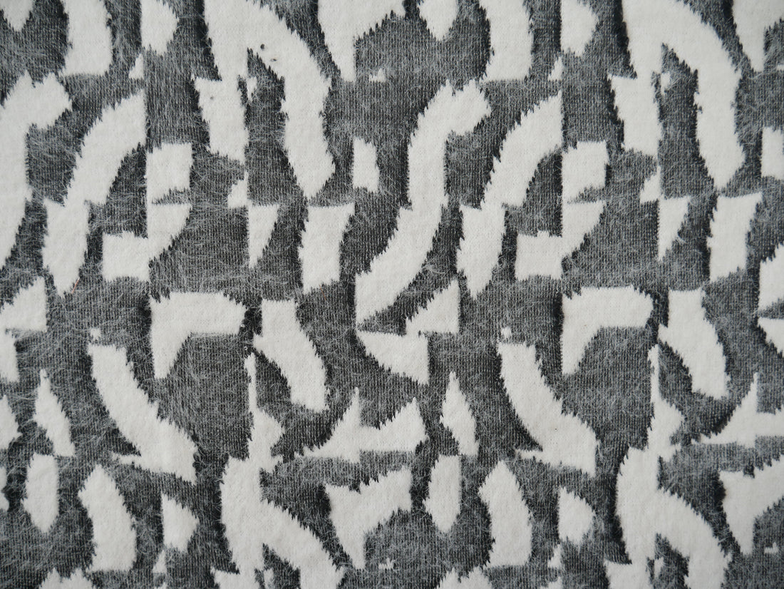 Fluffy Jacquard Knit - Geometric-Jacquard Knit-Flying Bobbins Haberdashery