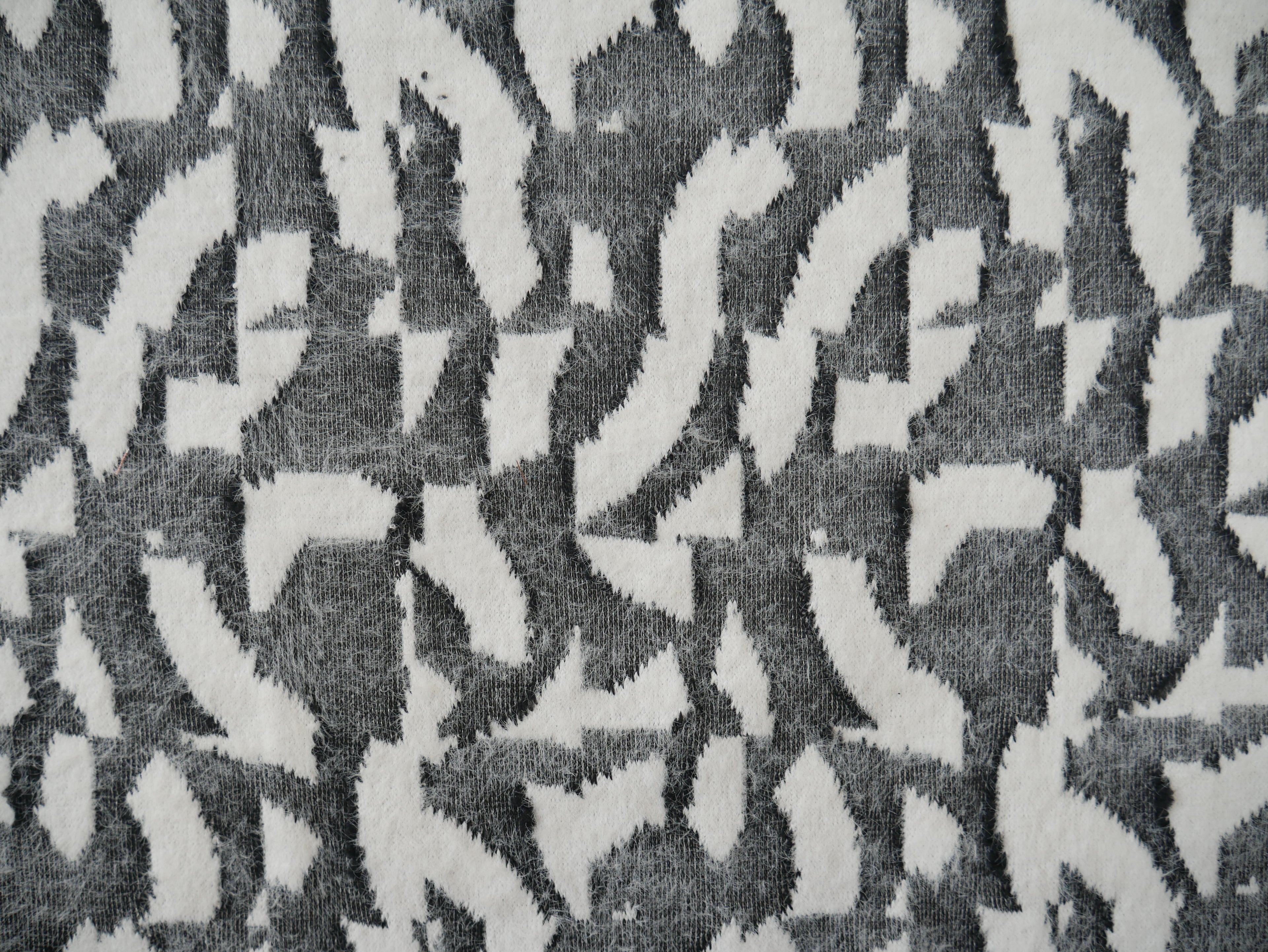 Fluffy Jacquard Knit - Geometric-Jacquard Knit-Flying Bobbins Haberdashery