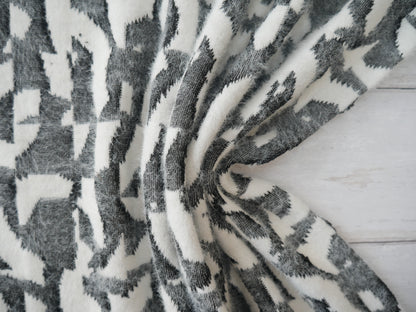 Fluffy Jacquard Knit - Geometric-Jacquard Knit-Flying Bobbins Haberdashery