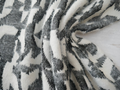 Fluffy Jacquard Knit - Geometric-Jacquard Knit-Flying Bobbins Haberdashery