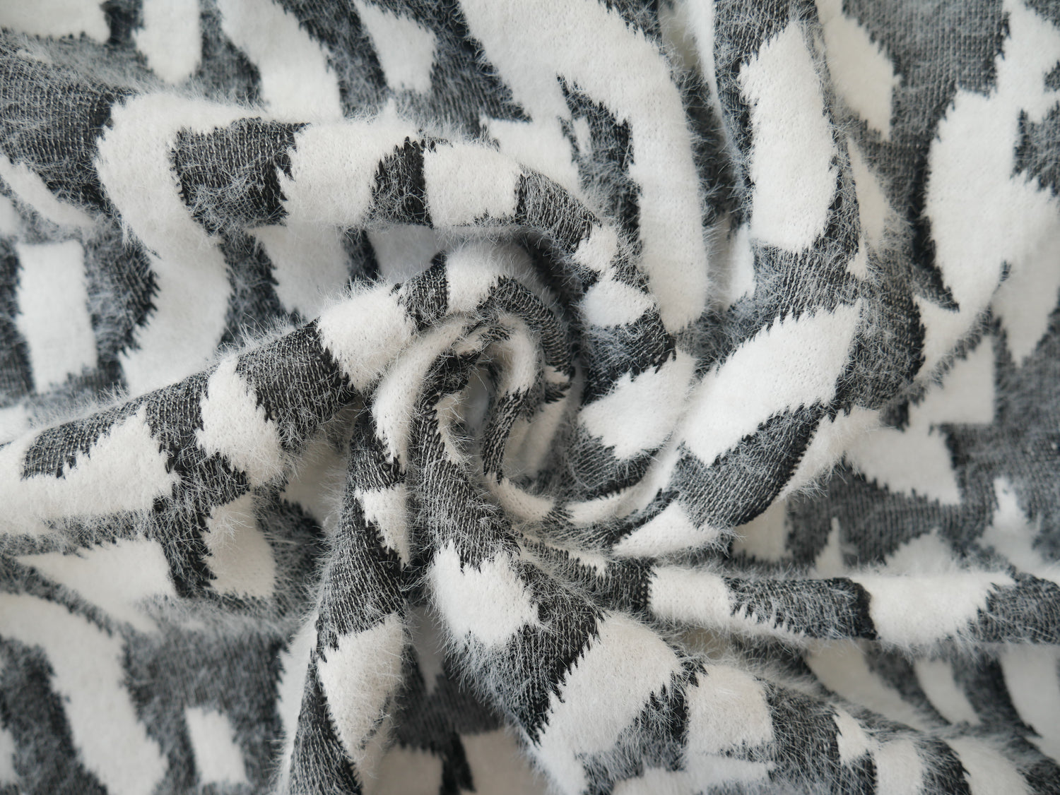 Fluffy Jacquard Knit - Geometric-Jacquard Knit-Flying Bobbins Haberdashery