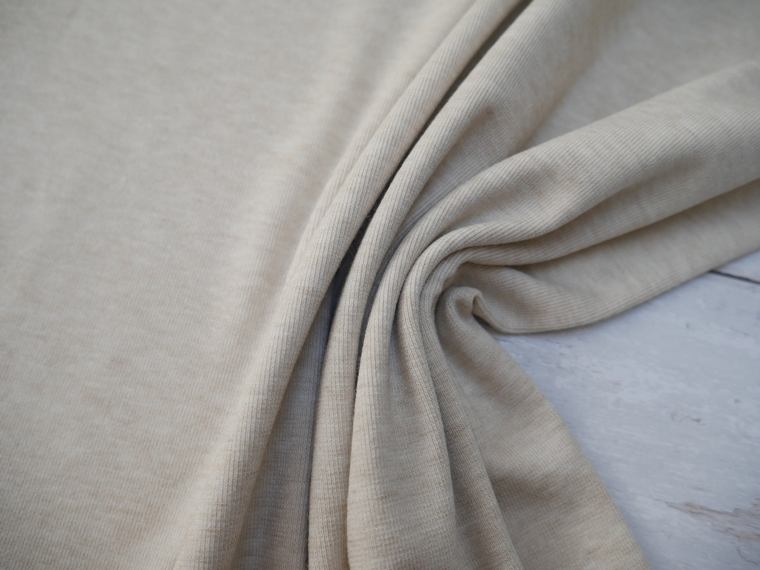 Angora Touch Jersey in Oatmeal-Viscose Crepe-Flying Bobbins Haberdashery
