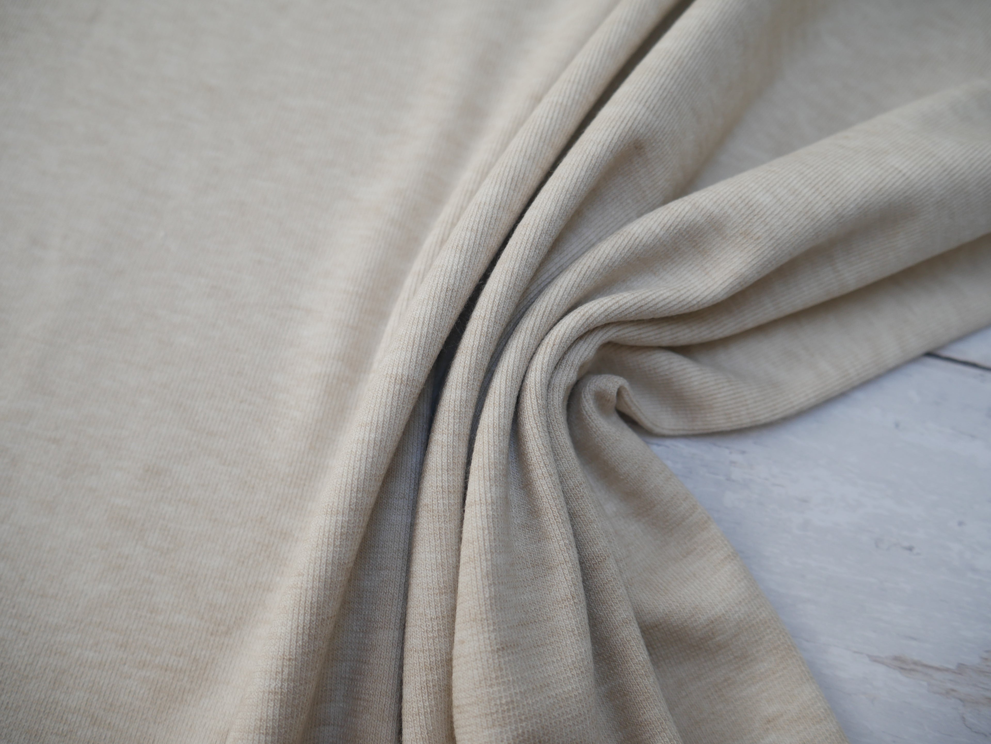 Angora Touch Jersey in Oatmeal-Viscose Crepe-Flying Bobbins Haberdashery
