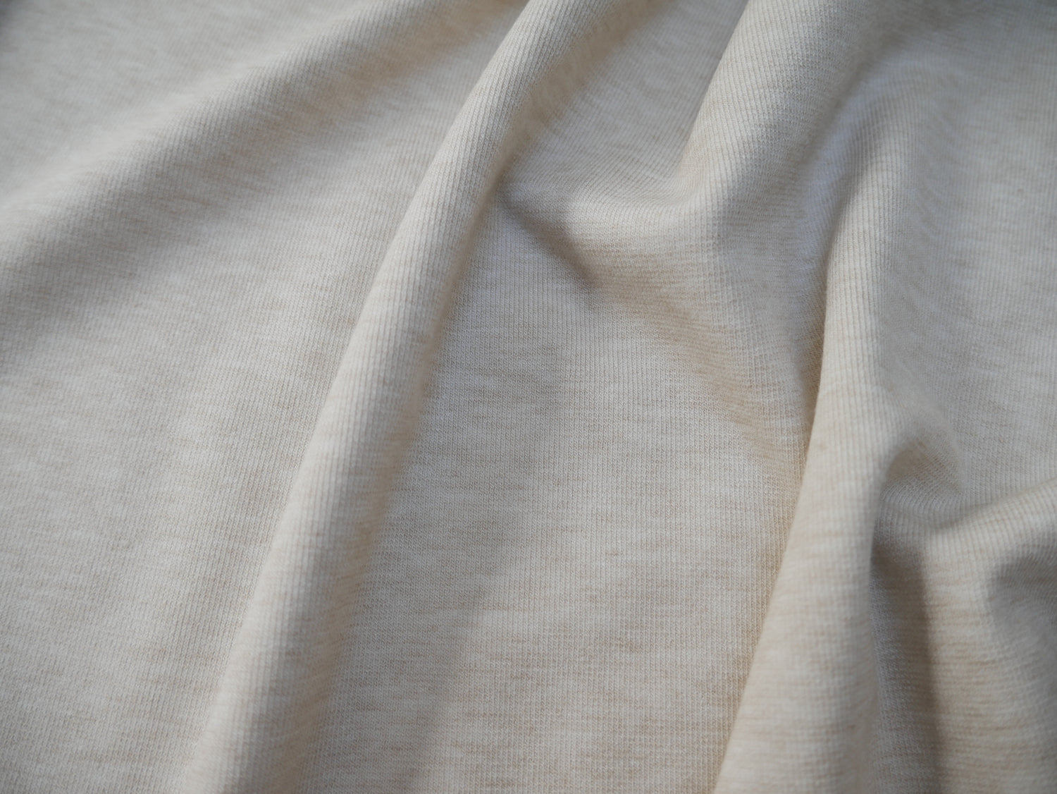 Angora Touch Jersey in Oatmeal-Viscose Crepe-Flying Bobbins Haberdashery