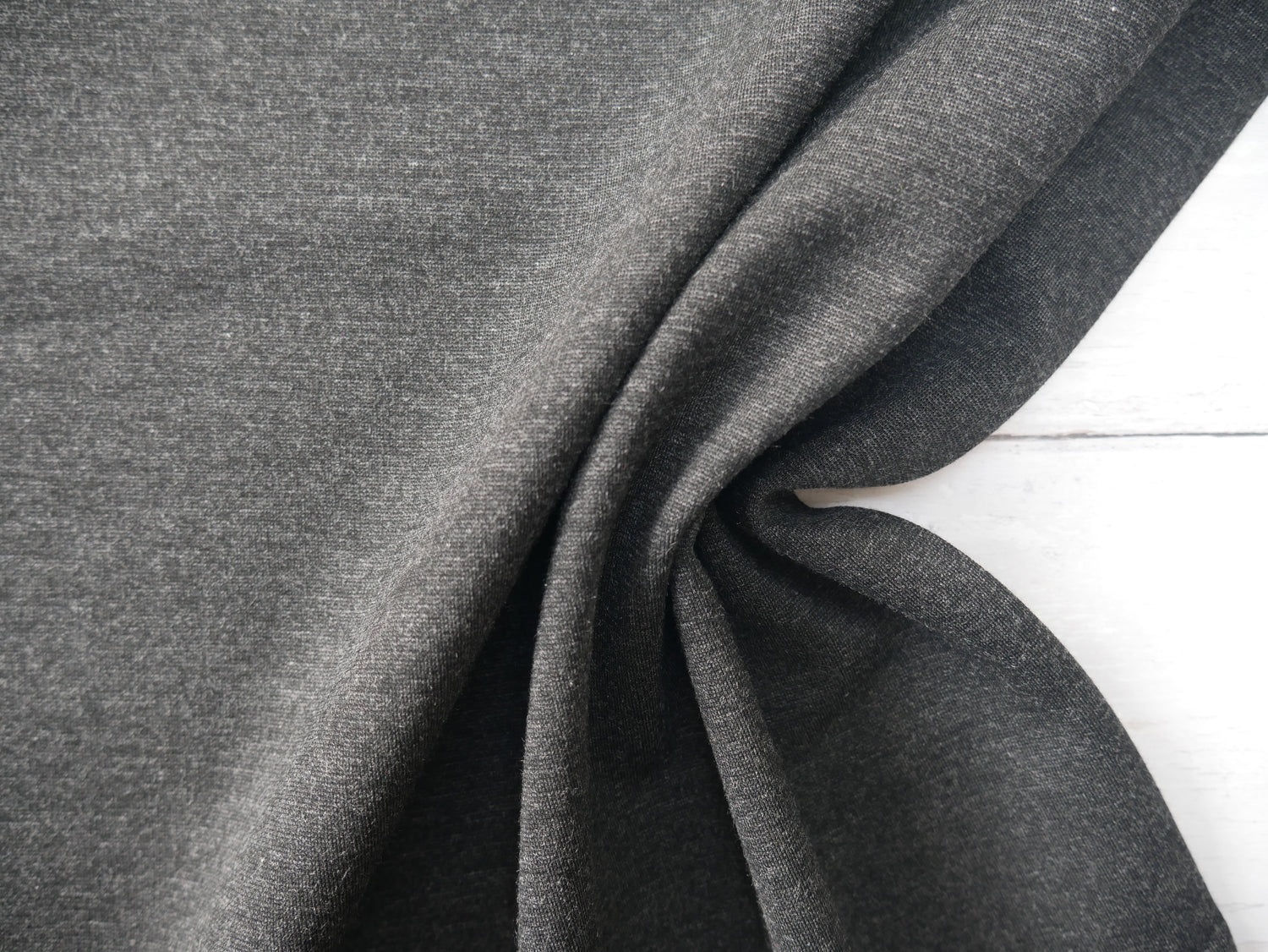 Ponte Roma in Charcoal-Knitted Fabric-Flying Bobbins Haberdashery