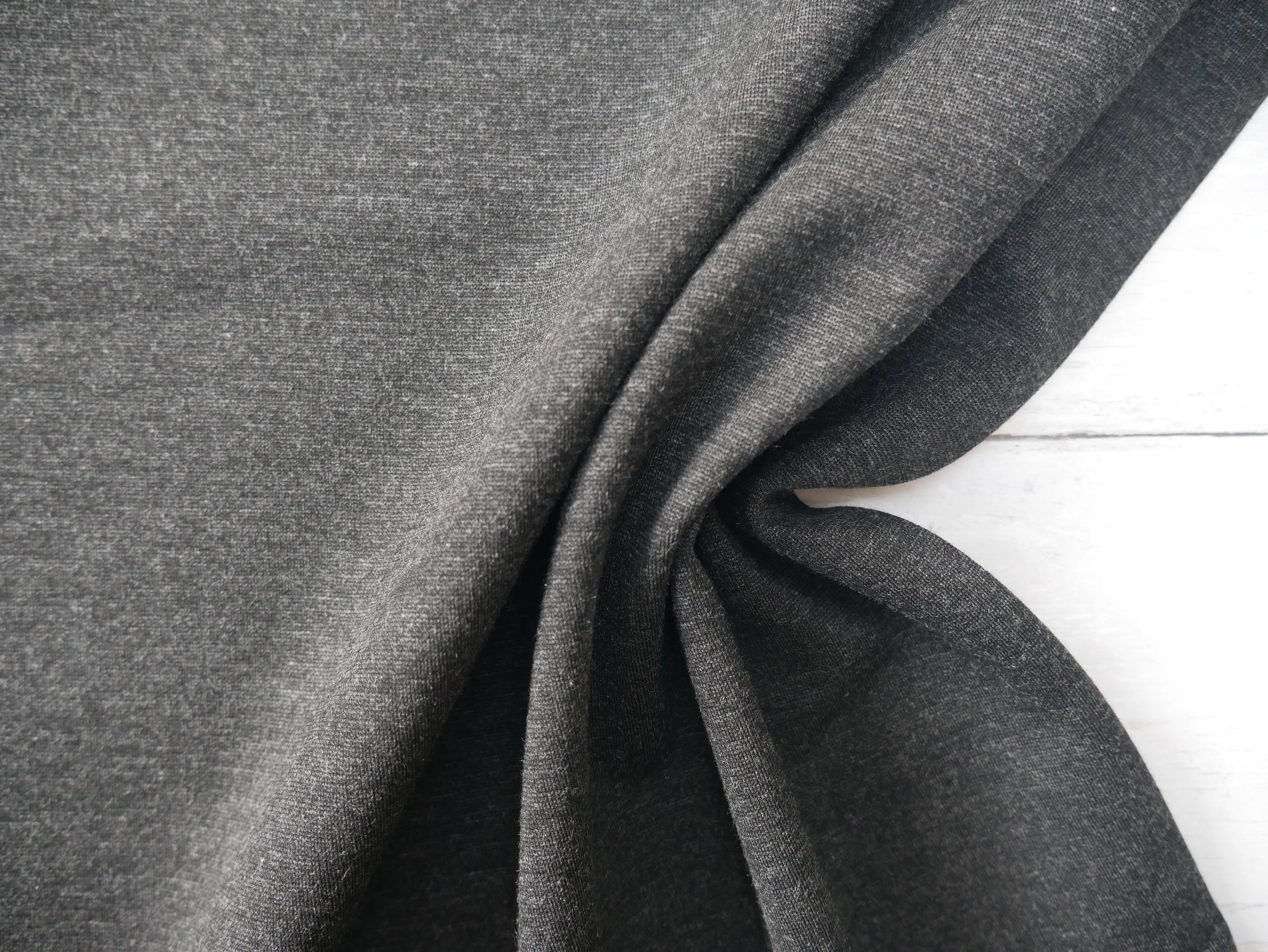 Ponte Roma in Charcoal-Knitted Fabric-Flying Bobbins Haberdashery