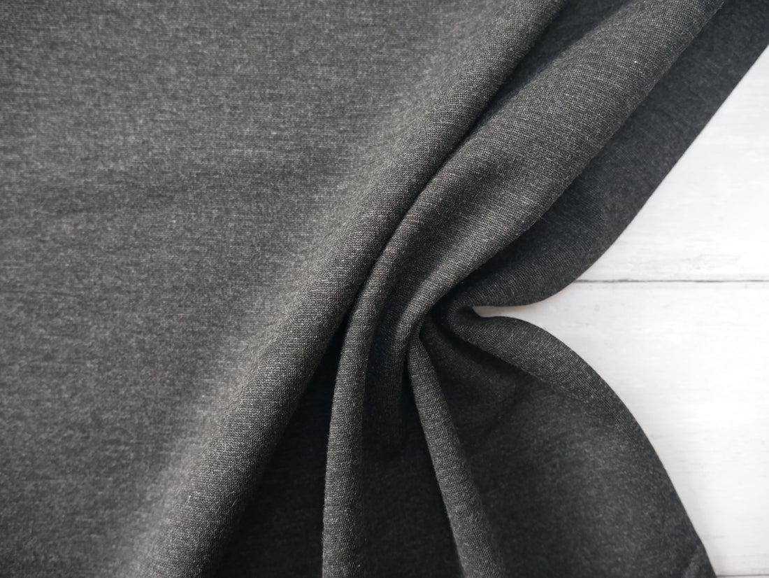 Ponte Roma in Charcoal-Knitted Fabric-Flying Bobbins Haberdashery