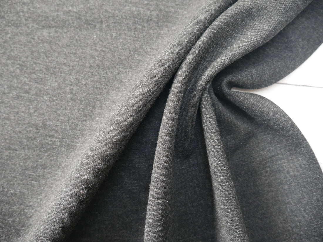 Ponte Roma in Charcoal-Knitted Fabric-Flying Bobbins Haberdashery