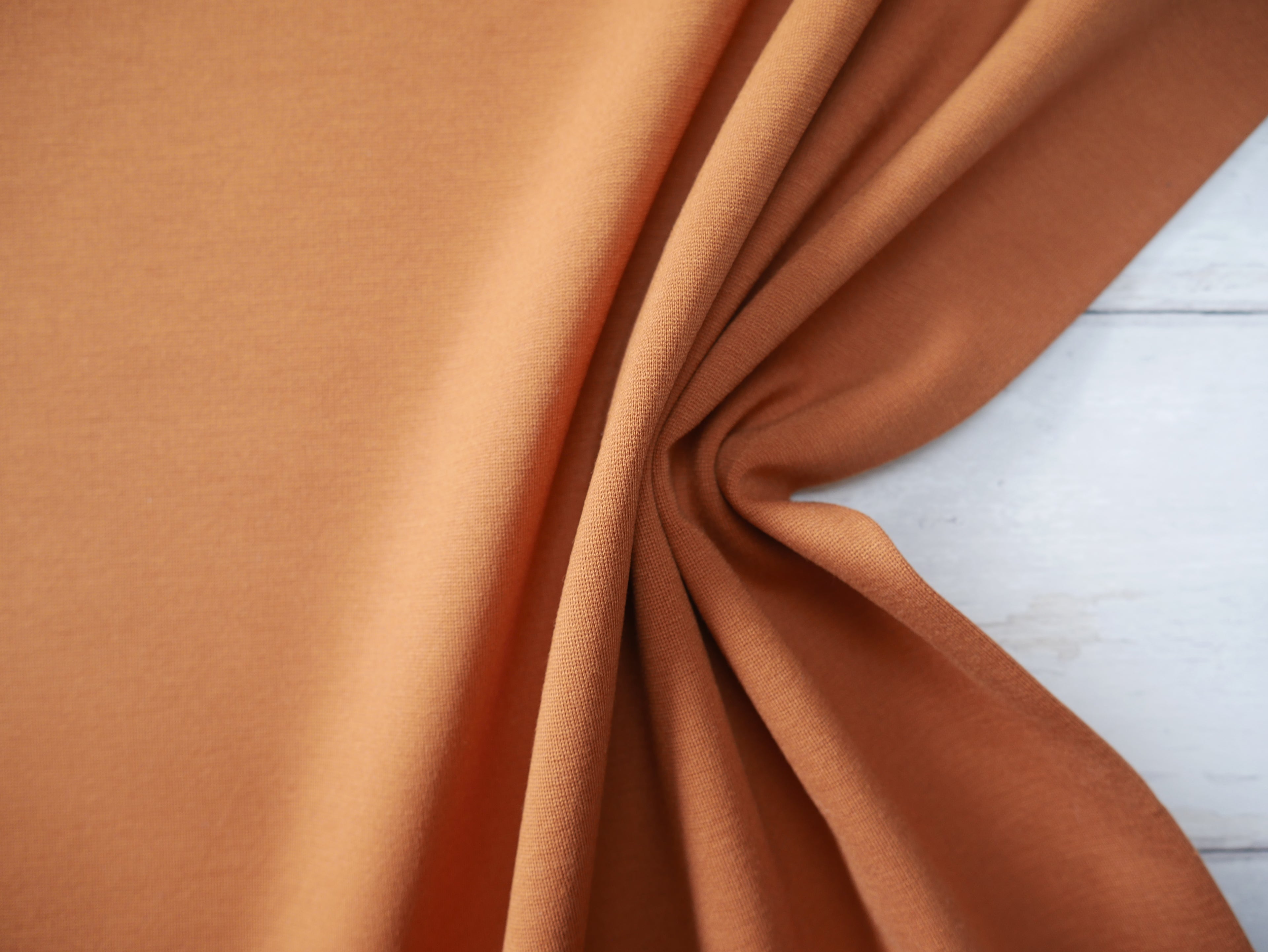 Ponte Roma in Tan-Knitted Fabric-Flying Bobbins Haberdashery