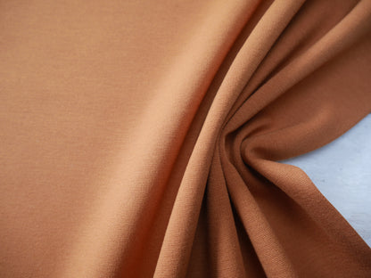 Ponte Roma in Tan-Knitted Fabric-Flying Bobbins Haberdashery