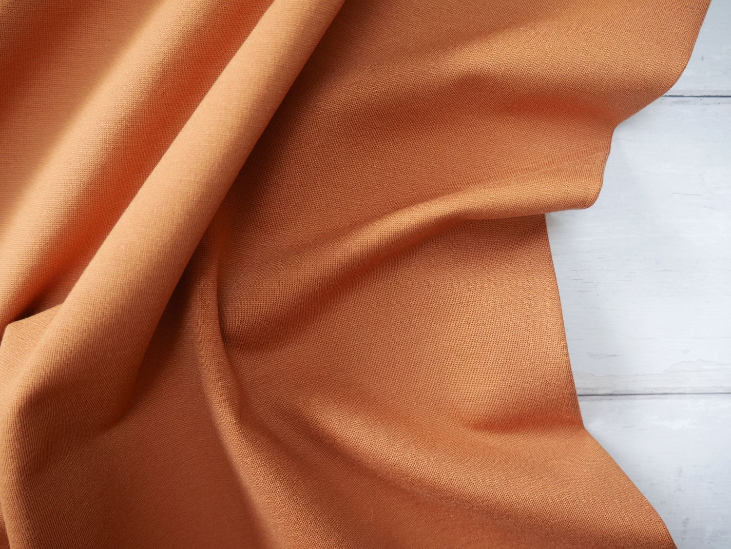 Ponte Roma in Tan-Knitted Fabric-Flying Bobbins Haberdashery