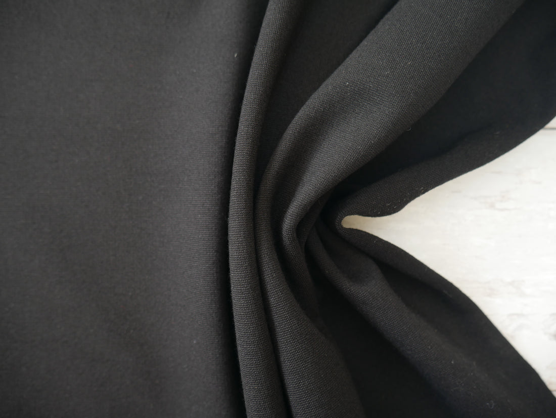 Ponte Roma in Black-Knitted Fabric-Flying Bobbins Haberdashery