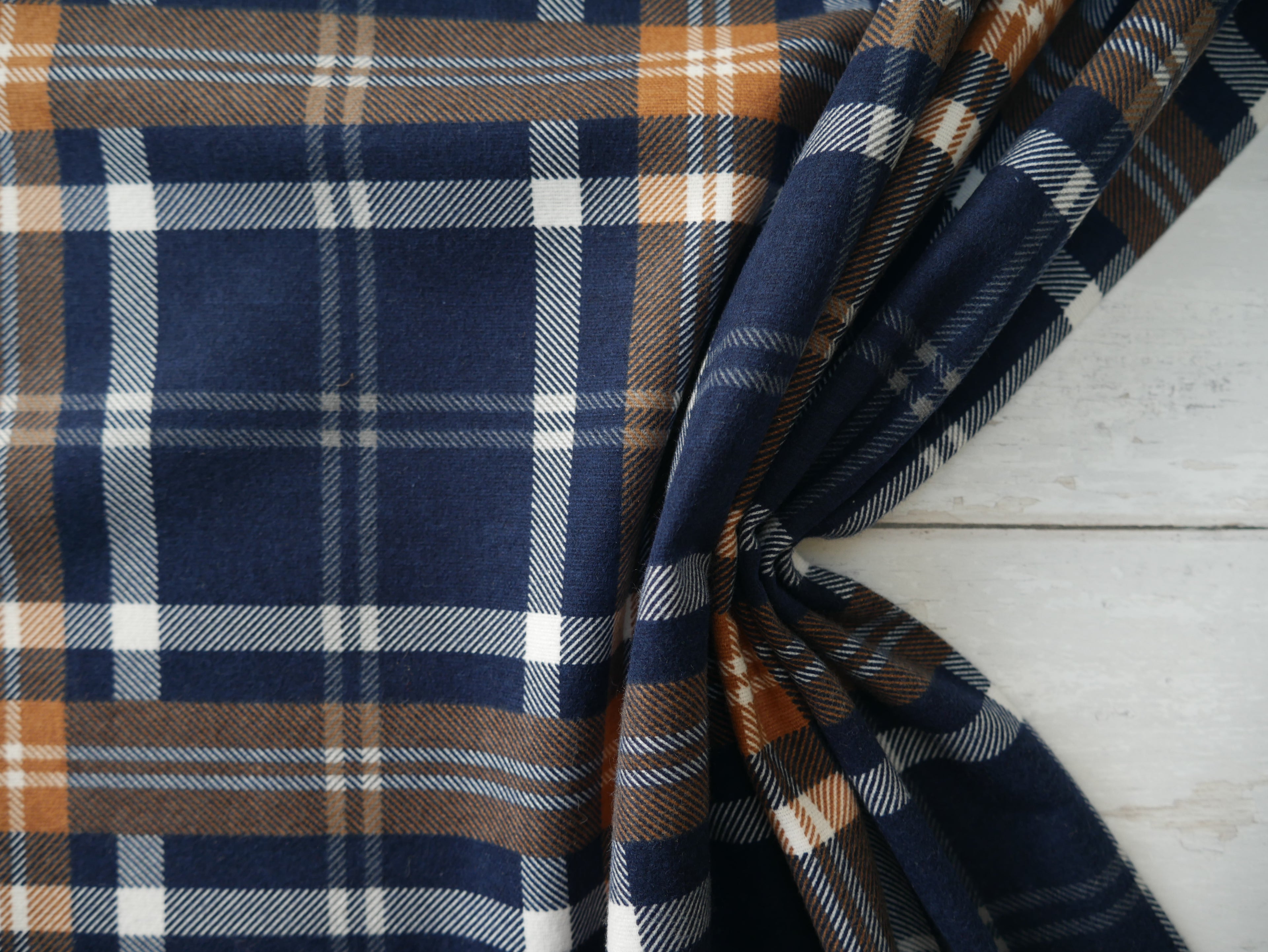 Brushed Flannel Check-Jacquard Knit-Flying Bobbins Haberdashery