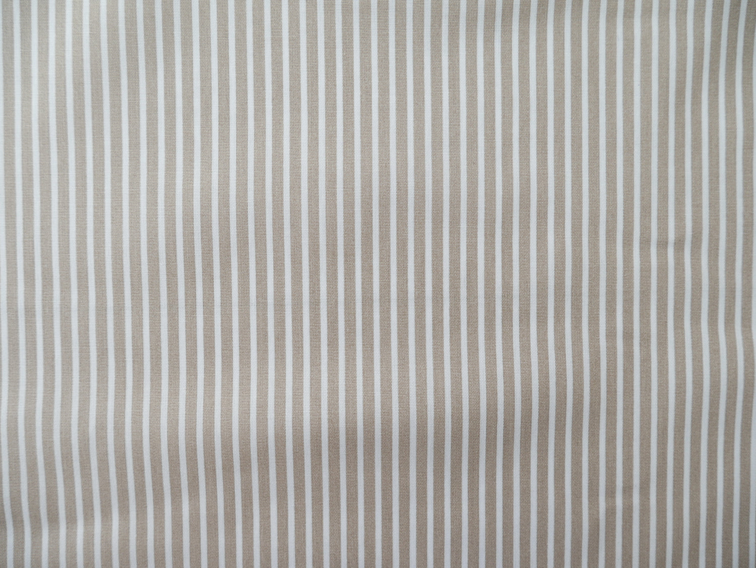 Pin-Stripe Printed Cotton, Beige £8.50 p/m-Fabric-Flying Bobbins Haberdashery