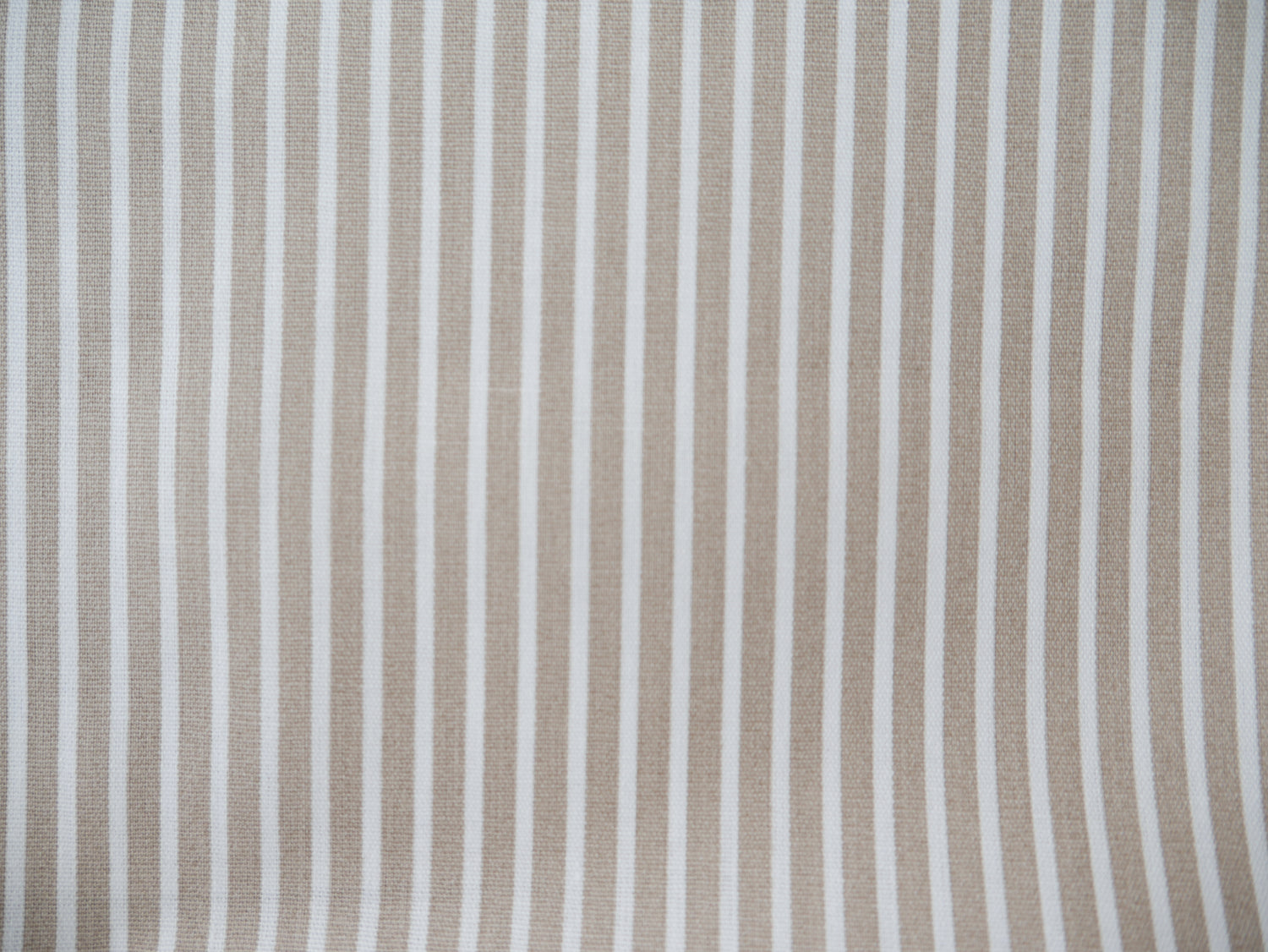 Pin-Stripe Printed Cotton, Beige £8.50 p/m-Fabric-Flying Bobbins Haberdashery
