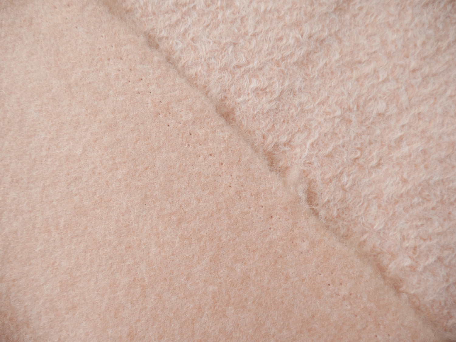 Bouclé Melange Coat Fabric in Soft Pink, £16.00 p/m-Fabric-Flying Bobbins Haberdashery