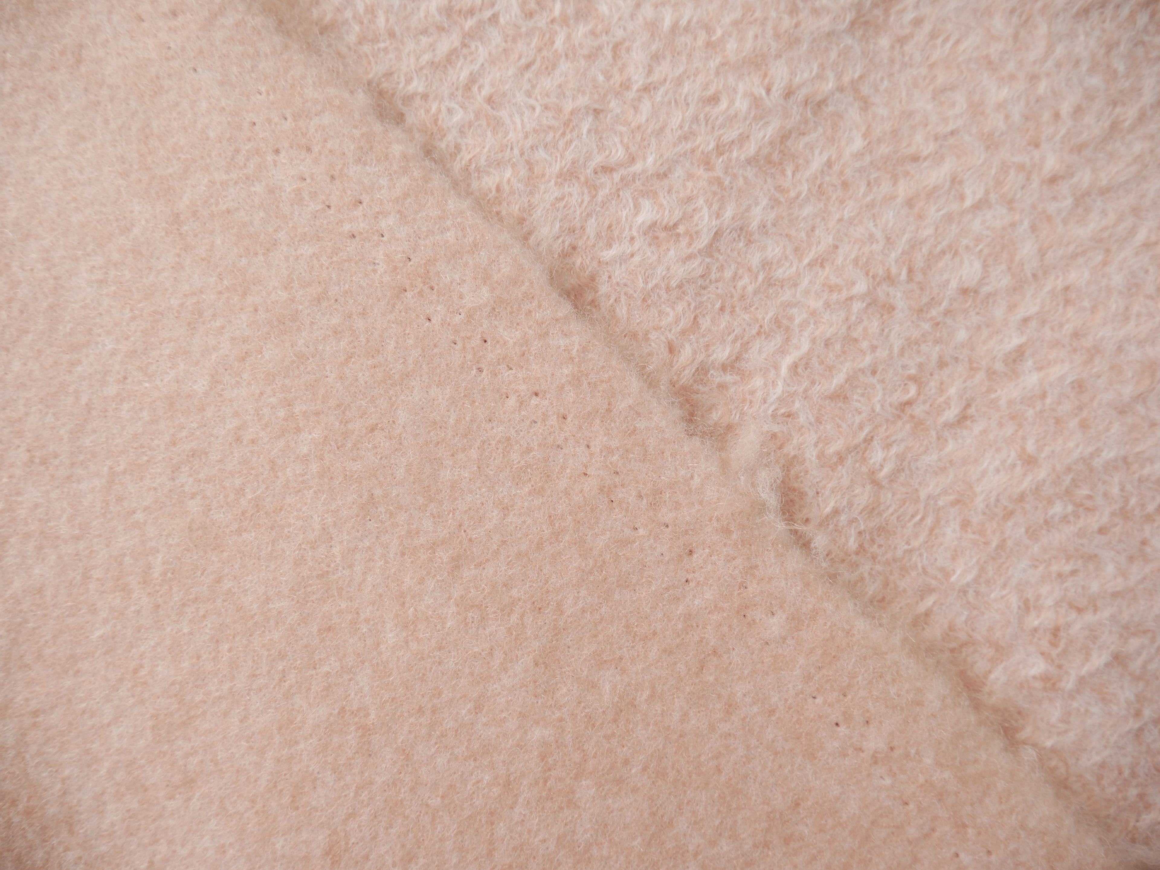 Bouclé Melange Coat Fabric in Soft Pink, £16.00 p/m-Fabric-Flying Bobbins Haberdashery