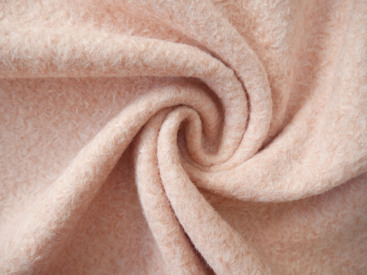 Bouclé Melange Coat Fabric in Soft Pink, £16.00 p/m-Fabric-Flying Bobbins Haberdashery