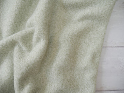 Bouclé Melange Coat Fabric in Soft Mint, £16.00 p/m-Fabric-Flying Bobbins Haberdashery