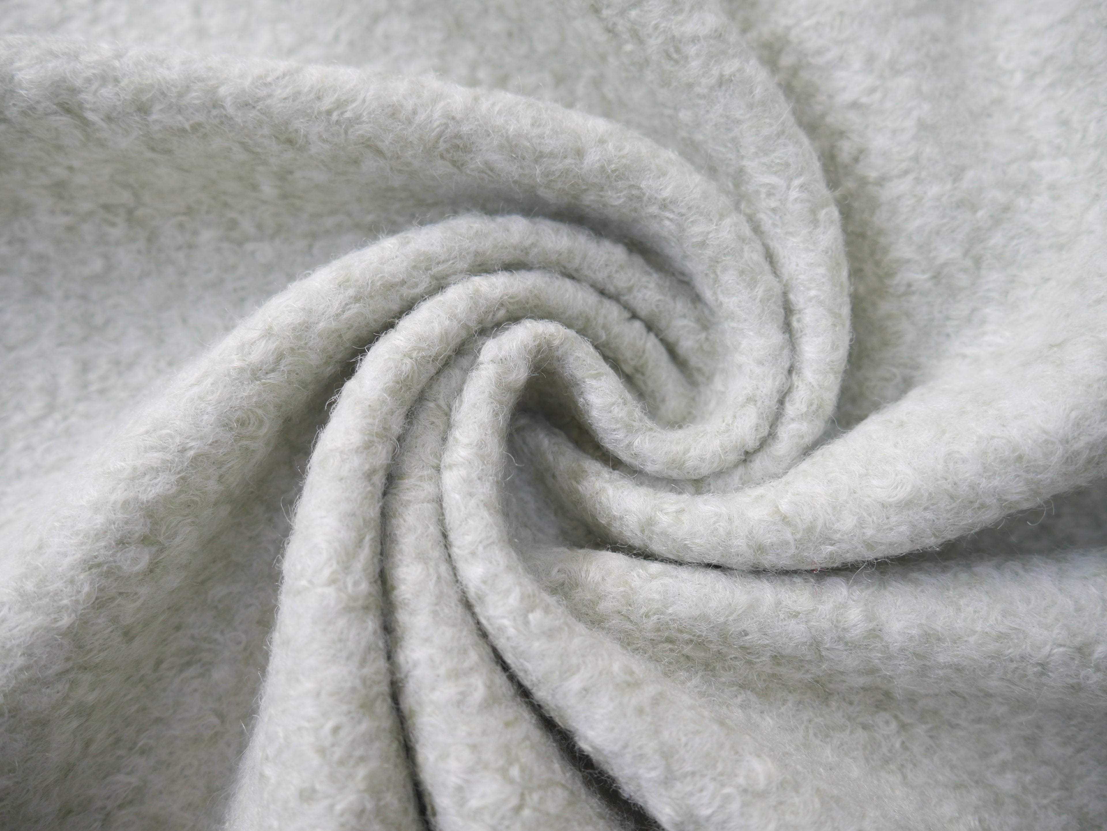 Bouclé Melange Coat Fabric in Soft Mint, £16.00 p/m-Fabric-Flying Bobbins Haberdashery