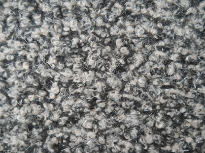 Bouclé Lurex Coat Fabric in Salt &amp; Pepper, £16.50 p/m-Fabric-Flying Bobbins Haberdashery