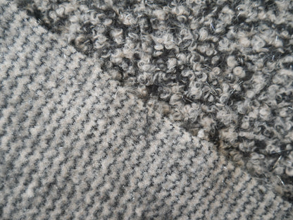 Bouclé Lurex Coat Fabric in Salt &amp; Pepper, £16.50 p/m-Fabric-Flying Bobbins Haberdashery